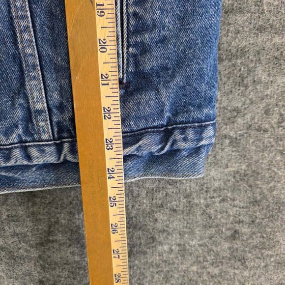 Vintage Levis Sherpa Lined Denim Trucker Jacket Mens 40R Blue Medium Wash 80s - Picture 13 of 15